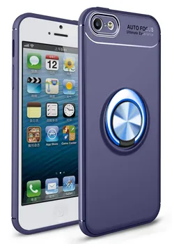 

Stand case Silicone with Ring for Apple IPhone 5/5S/BE Blue