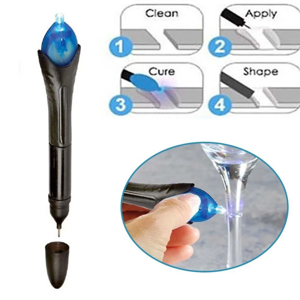 Quick 5 Second UV Light Fix Liquid Glass Welding Compound Glue Repairs Tool Quick Use