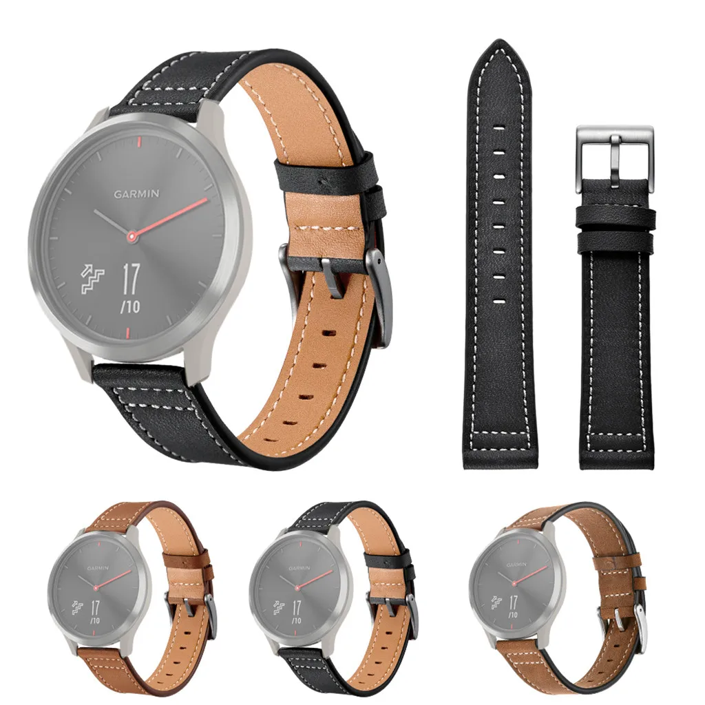 Роскошный кожаный ремешок Ouhaobin 20 мм для Garmin vivomove HR сменный браслета смарт