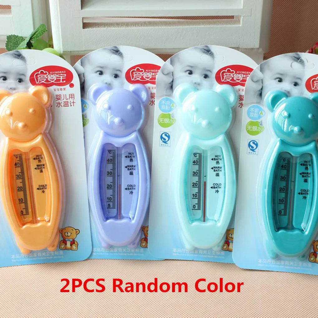 1pc/2pcs/3pcs Random Color Cartoon Bear Baby Kids Bath Water Thermometer Plastic Tub Water Sensor Thermometer