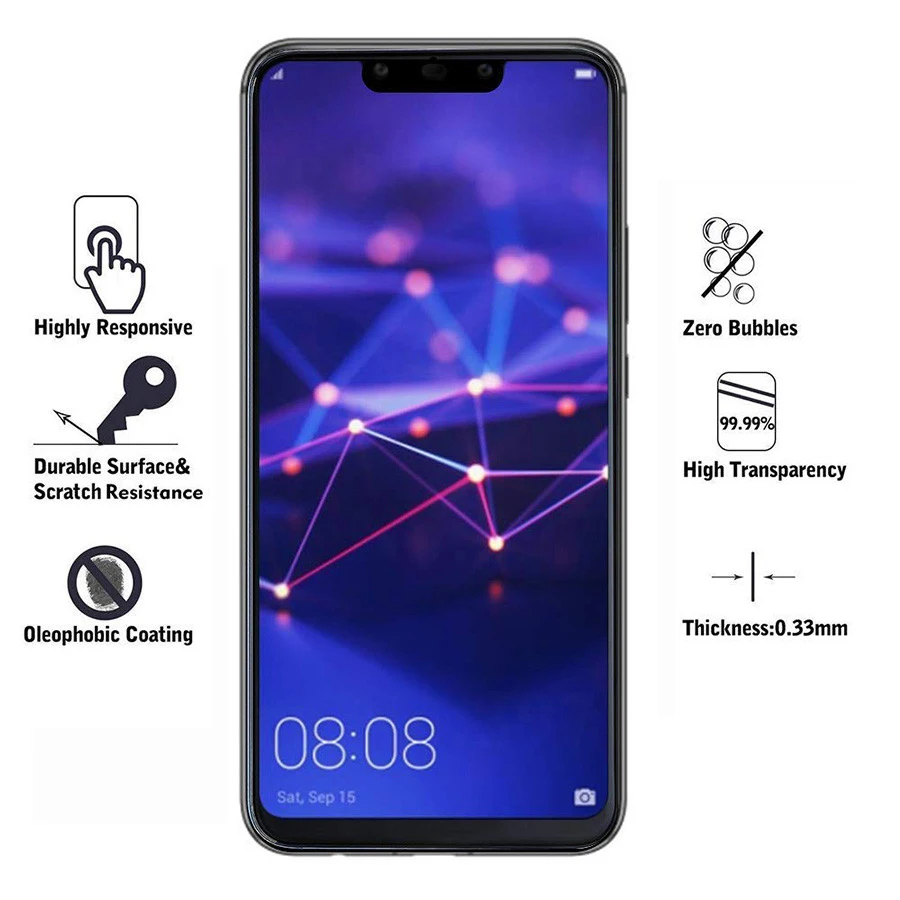 Защитное стекло для huawei p20 lite p smart plus чехол с закаленным стеклом honor P mate 20 nova 3i 3e 3 I e