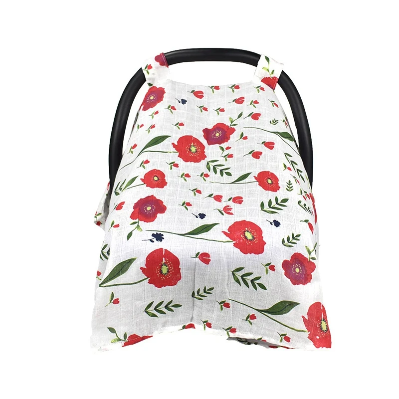 

New Baby Stroller Sun Canopy Muslin Cotton Seat Blanket Cover Sunshade Covers Safety Basket Cart Sunshade Stroller Accessories