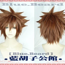 Игра Kingdom Hearts III Sora парики короткие коричневые термостойкие синтетические волосы косплей парики+ парик Кепка