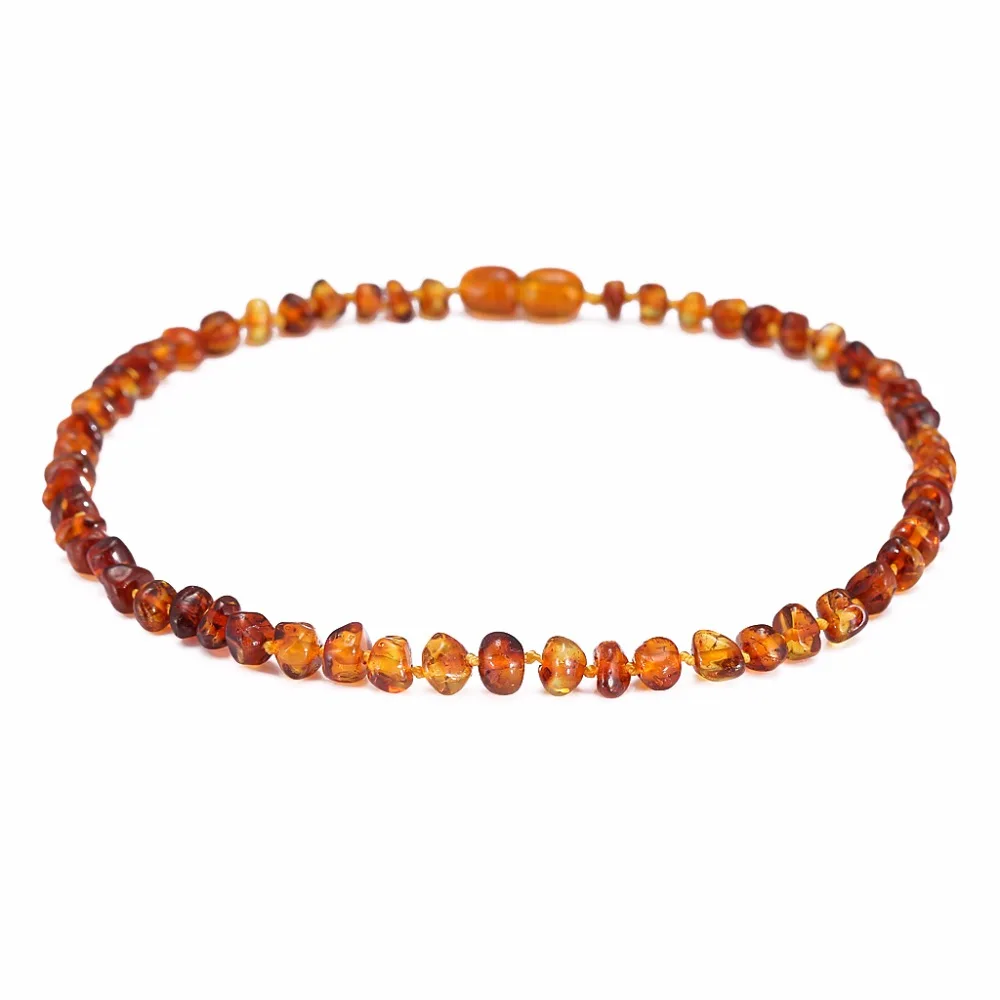 Jual Kalung Baltic Amber Gelang untuk Bayi (Cognac)  3 Ukuran DIY Manik manik Kalung Batu Alam untuk Membuat Perhiasan