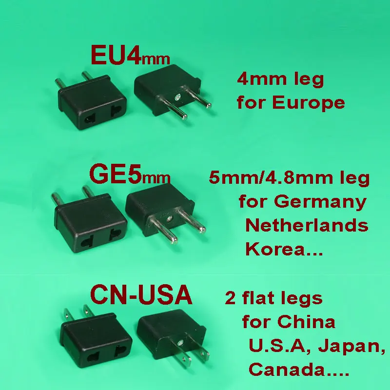 PCTONIC-Mobile-phone-travel-power-adapter-Plug-convertor-China-CN-to-EU-Europe-AC-wall-power-plug-optional-1
