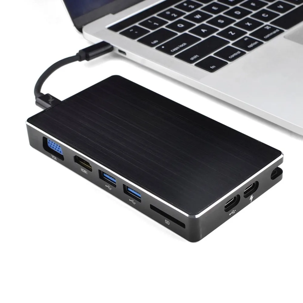 

8 Docking Stations Type-C USB3.0/2.0/1.0 Hub Type-C To High Speed Adapter USB3.0 Splitter Portable For Computer PC