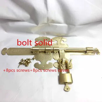 

COTOM Large safety gate latch brass solid door bolt reinforced durable gate garden latch door lock slide bolt +8pcs screws