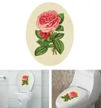 Nuevas flores de la manera aseo aseo baño pegatinas impermeable efecto 3D wallpaper decoración del hogar 20*28 cm