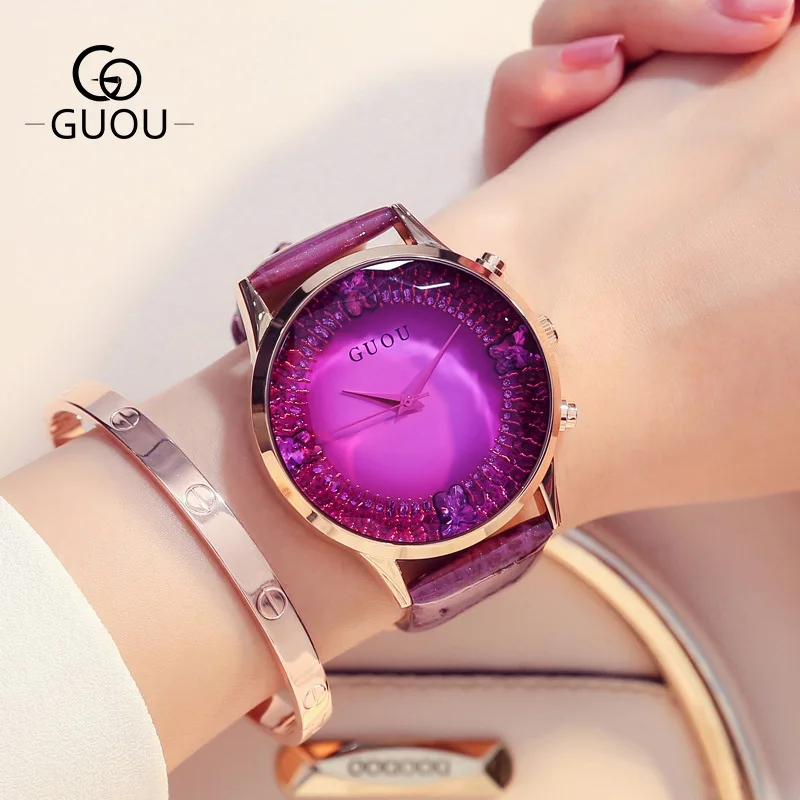 

Watch Women's fashion Korean version of the star air quality goddess diamond face watch