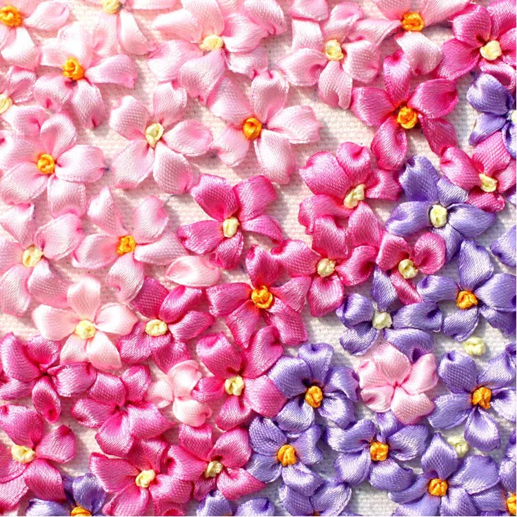 Needlework DIY Ribbon Cross stitch Sets for Embroidery kit Pretty PINCUSHION flower ball Cross-Stitch handcraft wall home decor