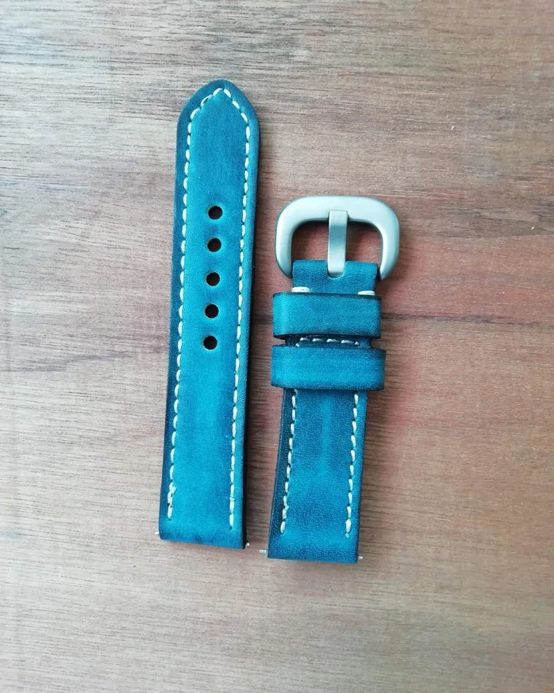 Onthelever leather retro handmade strap high leather 20mm/22mm first layer cowhide handmade color retro strap feel super leather