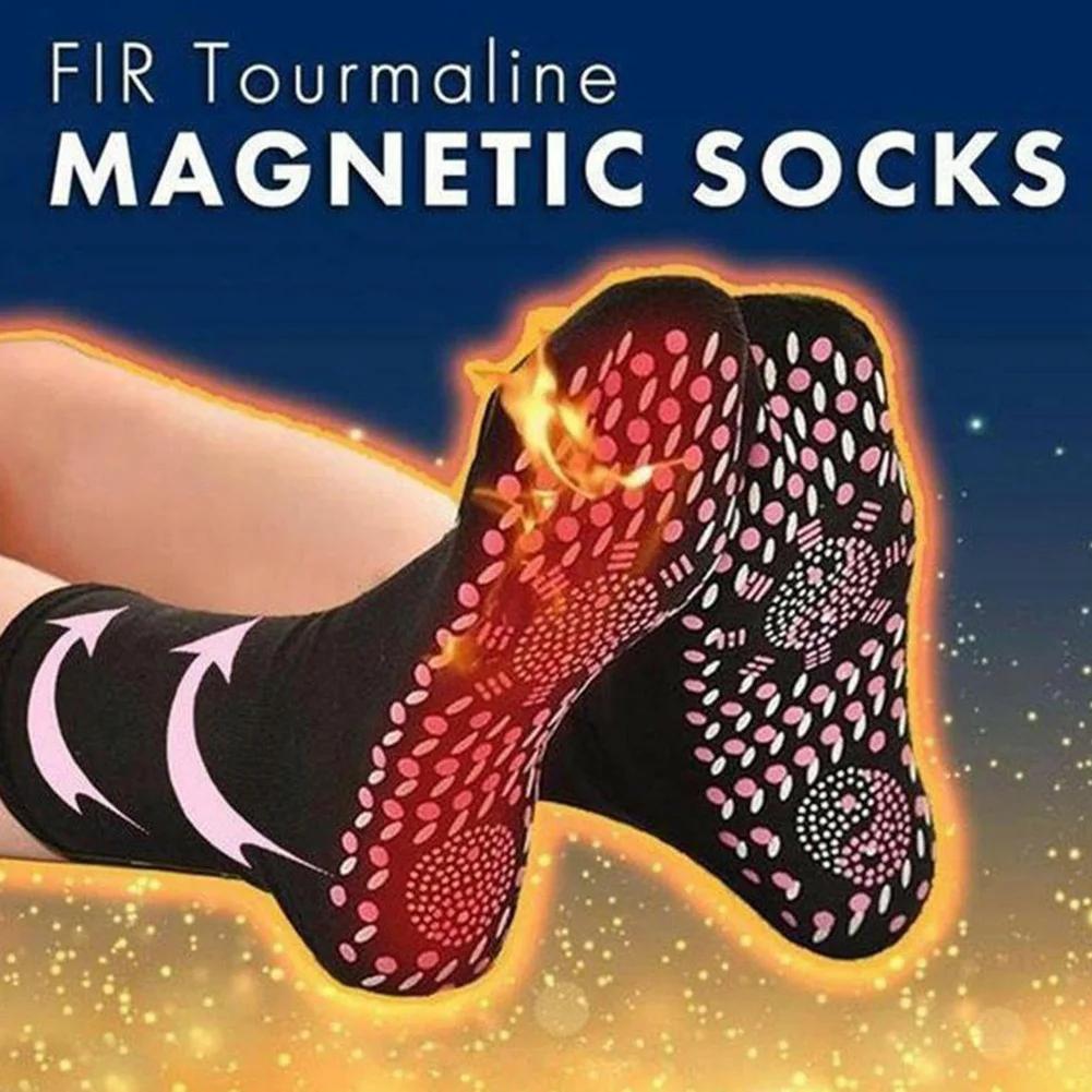 

Fatigue Relieve Washable Foot Massage Self Heating Adult Socks Wear Resistant Magnetic Therapy Sports Tourmaline Soft Warm
