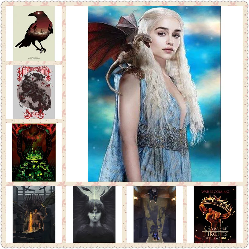 

5D DIY diamond embroidery diamond painting Game of Thrones Cross Stitch full drill Rhinestone mosaic home decor gift WG393