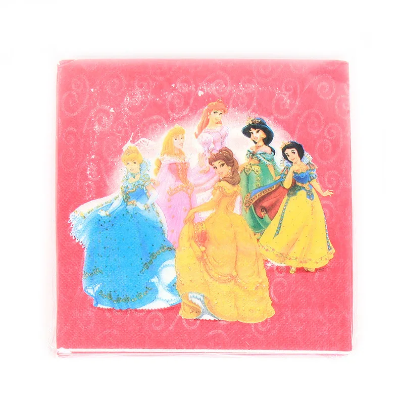 Для 20 детей принцесса день рождения поставки скатерть бумажные тарелки стаканчики вечерние украшения сувениры 161 шт