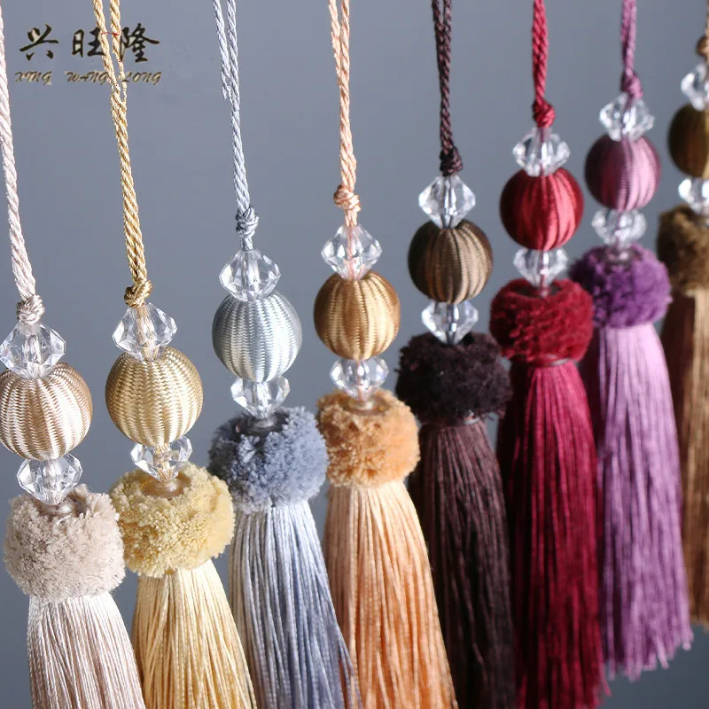 XWL 20Pcs/Lot Beaded Curtain Cord Tassel Fringe Curtain Accessories DIY