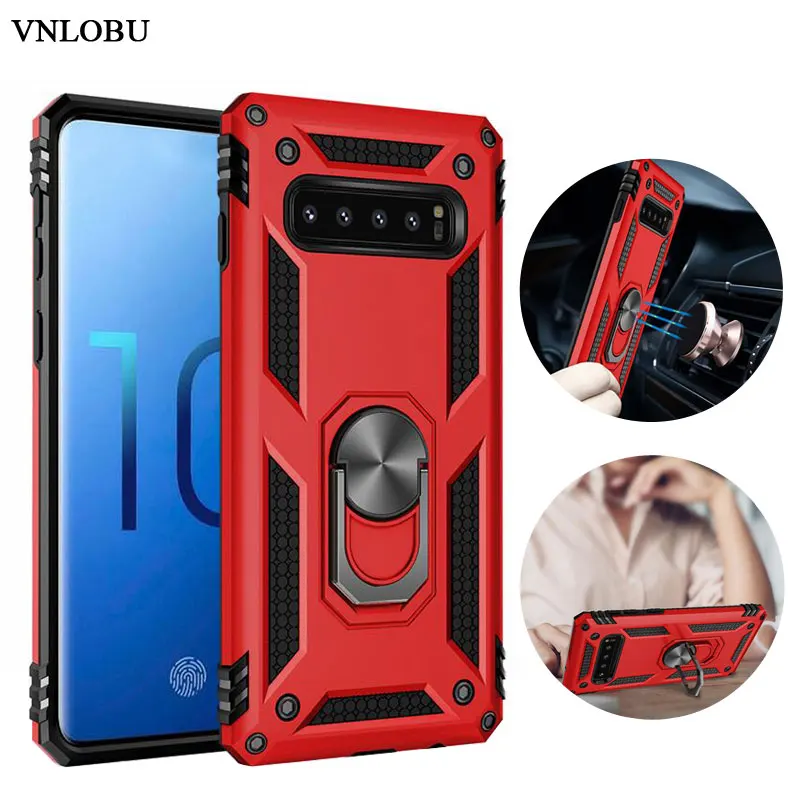 

Hybrid Armor Case for Samsung Galaxy S10 5G A5 A6 A7 A8 A9 J2 J3 J4 J6 J8 2018 Note 8 9 Soft Bumper Cover Car Magnet Ring Cases