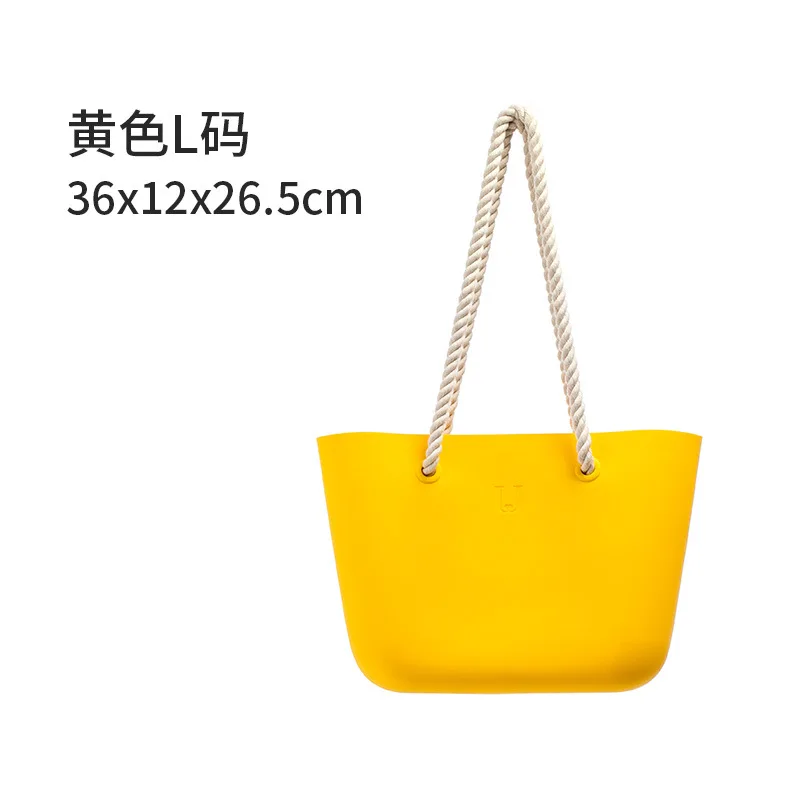 Новинка, Xiaomi Jordan& Judy, Водонепроницаемая силиконовая пляжная сумка, сумка-мешок, цельная сумка для плавания, женская сумка на плечо - Цвет: Yellow-L