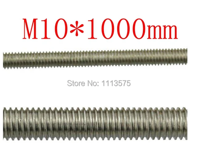M10*1000mm 304,321,316 stainless steel thread bar,threaded rod nuts and