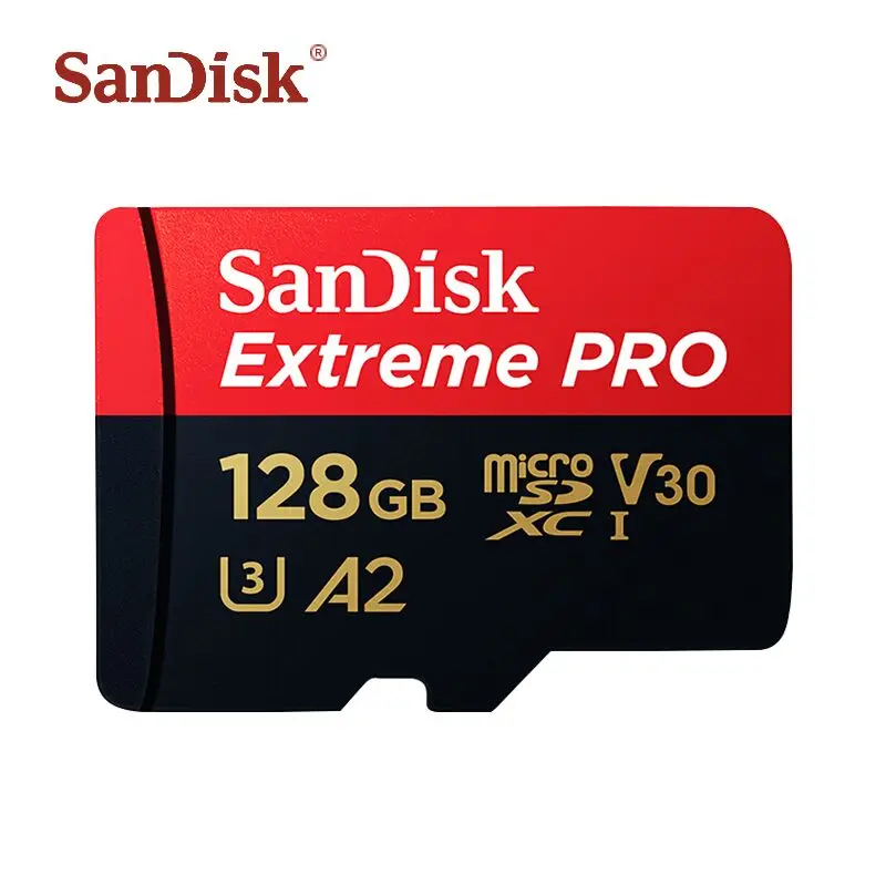 sandisk Extreme Pro 64 Гб 128 ГБ карта Micro SD до 170 МБ/с. A2 V30 U3 TF карта, карта памяти Micro SD tf карты с адаптером SD - Емкость: 128 ГБ