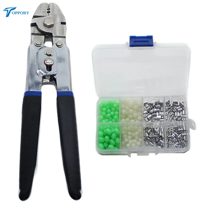 

Toppory Stainless Steel Fishing Pliers Tools Fishing Crimping 2.2mm Heavy Duty Hand Crimper for Copper and Aluminum Oval Sleeves