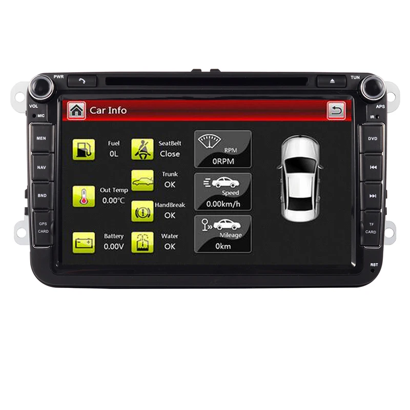 2 Din 8 дюймов Автомобильный dvd-плеер для VW POLO PASSAT Golf Skoda Octavia SEAT LEON с 3g радио gps навигация 1080P FM камера