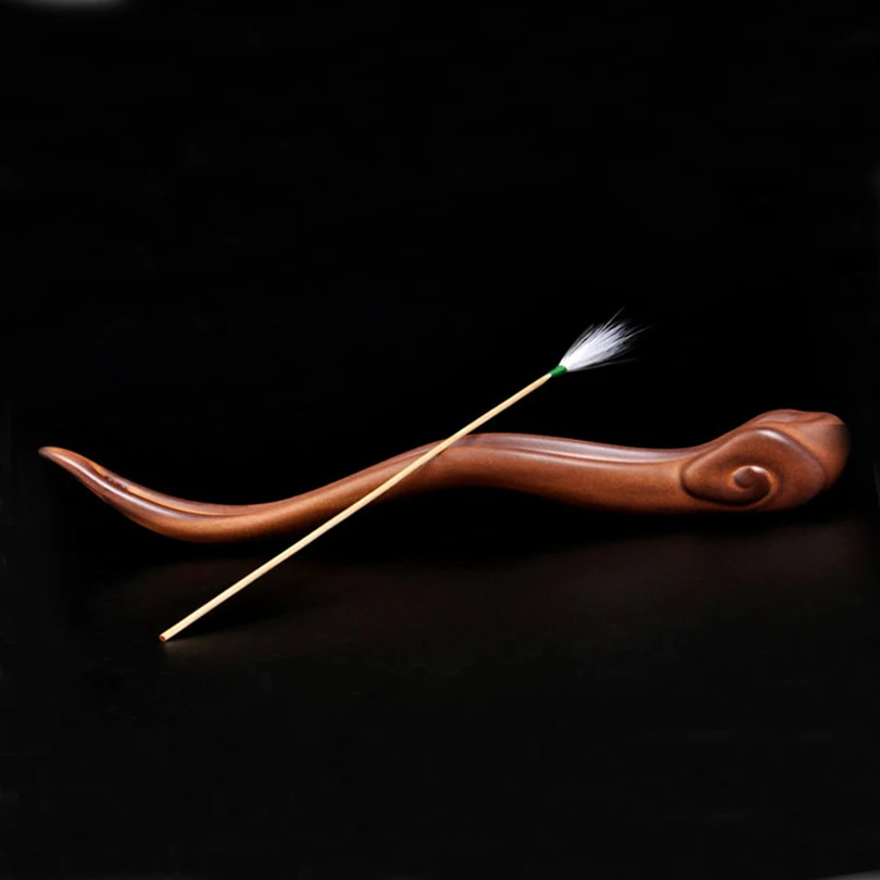 

1pc Ear Pick Tickling Ear Wax Remover Tool with Bamboo Handle Goose Feathers