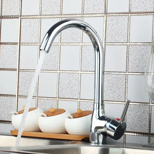 

Short Kitchen Faucets Torneira Deck Mounted Swivel 360 Chrome 8053B/1 Sink Water Tap Vessel Lavatory Faucet,Mixers Tap