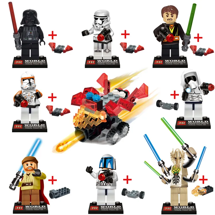 

Star Wars Building Blocks Toys 8 styles collection can be combined into the chariot star wars DIY Bricks