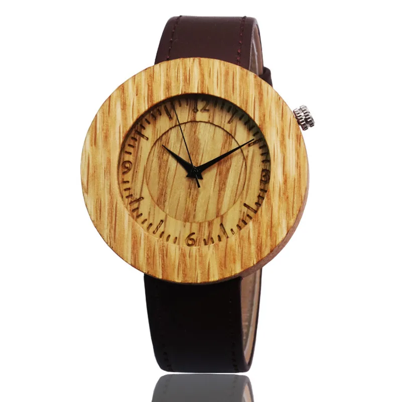 

2018 Limited Edition Red Oak JapanMIYOTA Movement Wooden Watches For Men And Women Sport Round Giftz Wristwatch For Christmas