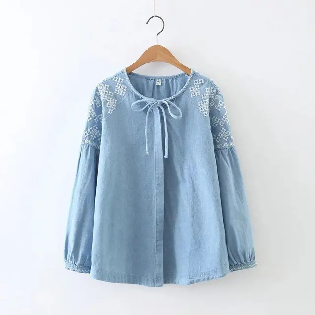 Blue pepper vintage blouses for women
