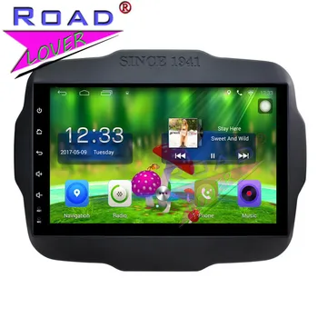 

TOPNAVI Android 6.0 2G+32GB 9" Quad Core Car PC Media Center Player For Jeep Renegade 2016 Stereo GPS Navigation 2Din Video MP4