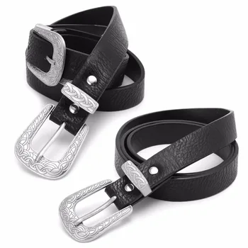 

Fashion Women Boho Vintage Metal Faux Leather Belts Single Buckle/Double Buckle Waistbands New