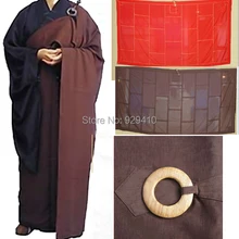 2 цвета унисекс redcoffeeeдеревянный крючок QI Yi буддийский monkrobe shaolin cassock дзен форма для боевых искусств одежда известного бренда