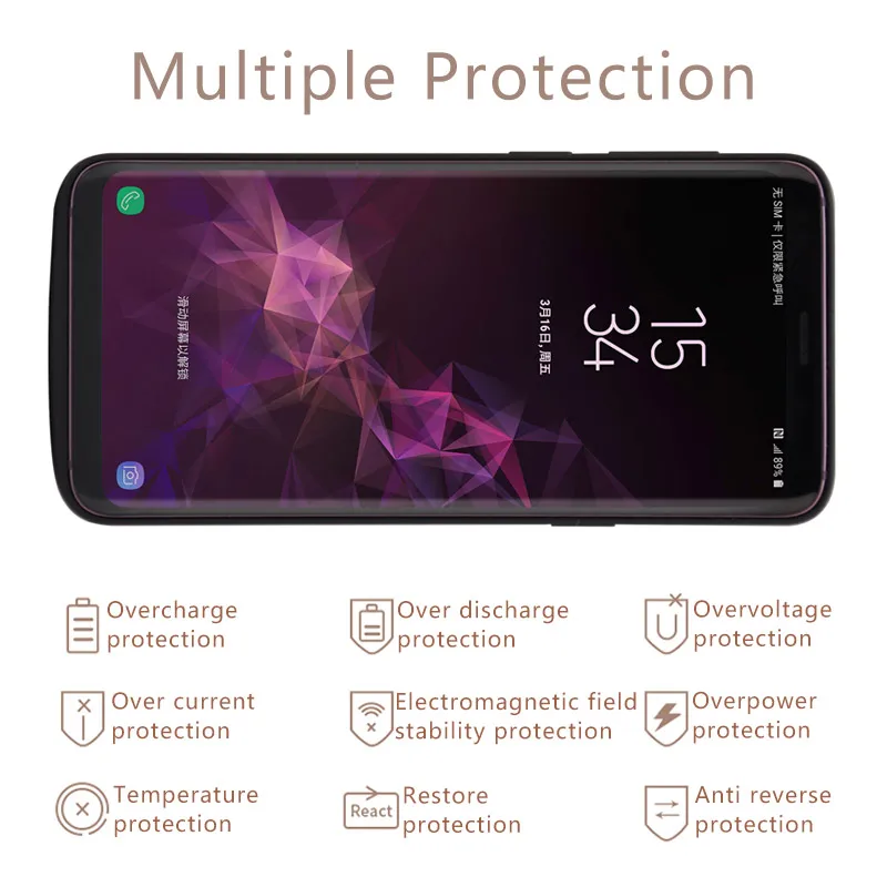 Battery Case Charger Case 5000 6000mAh Power Case For Samsung S9 S9 Plus Battery Charging Case Power Bank чехол аккумулятор