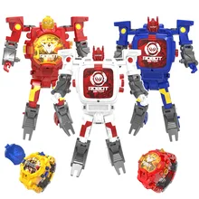 Деформация робот действие Trasformation наручные часы игрушки дети робот электронные часы творческие подарки развивающие игрушки часы игрушка