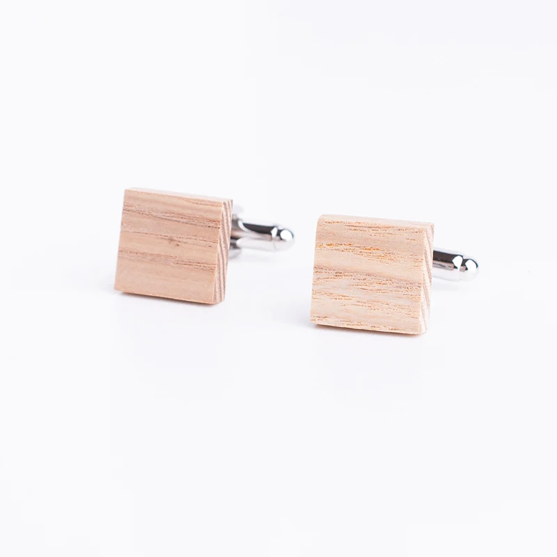 

Men Cufflinks Square Wooden Decoration Suit Shirt Fitting Fashion Creative Wood Jewelry Charms Gifts High Unique Elegant