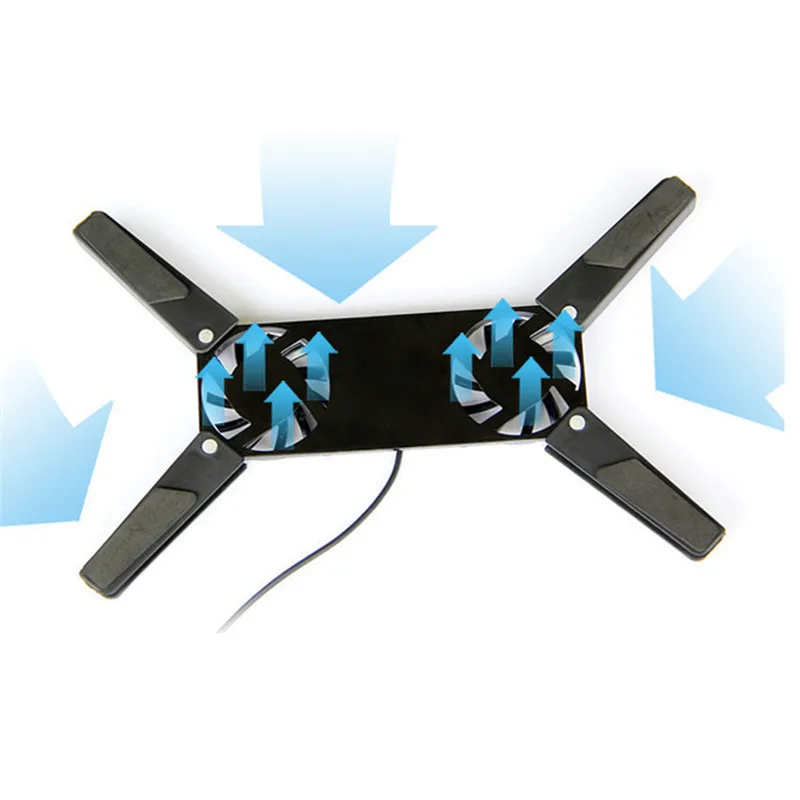 

new Rotatable USB Fan Cooling Pad 2 Fans Cooler Notebook Cooler Computer Laptop Stand USB Fan For 10-17" PC Laptop PC Computer