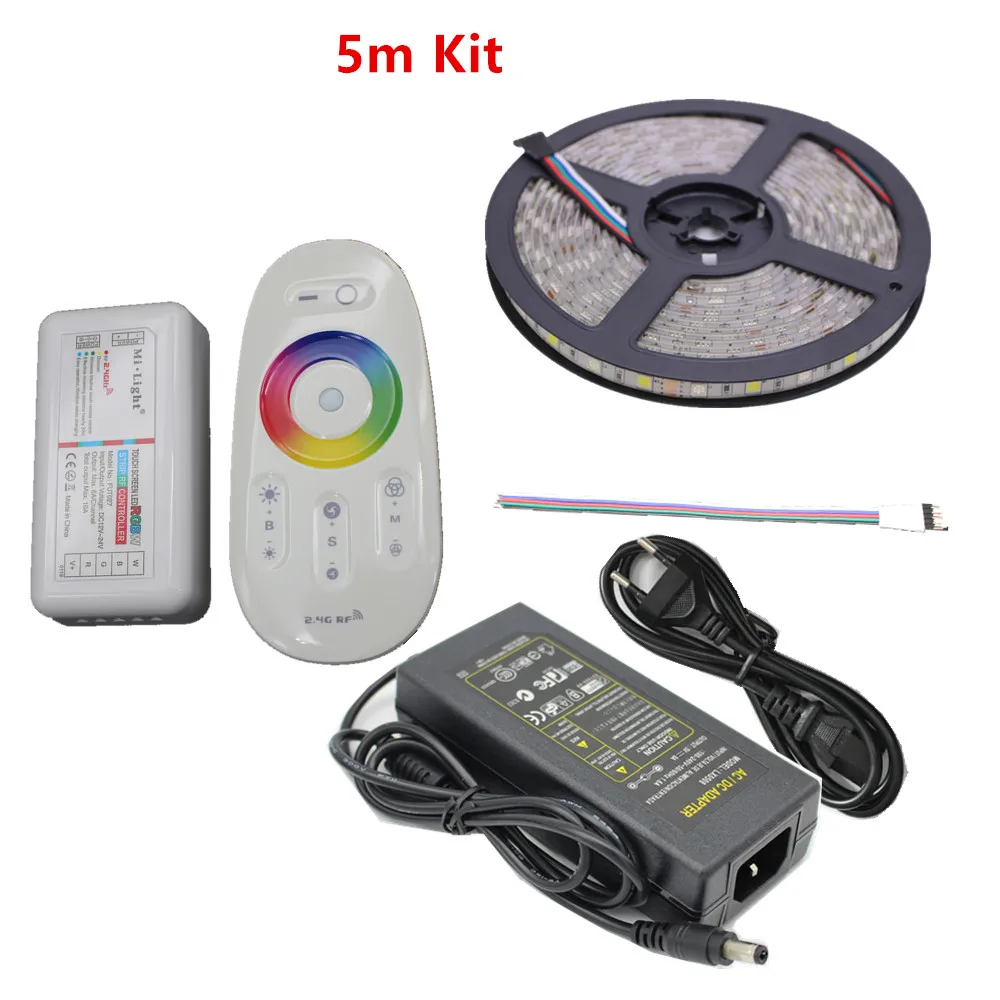 10 м 20 25 30 RGB RGBW Светодиодная лента Водонепроницаемая 5050 300 Led 5 IP65 Лента + сенсорный
