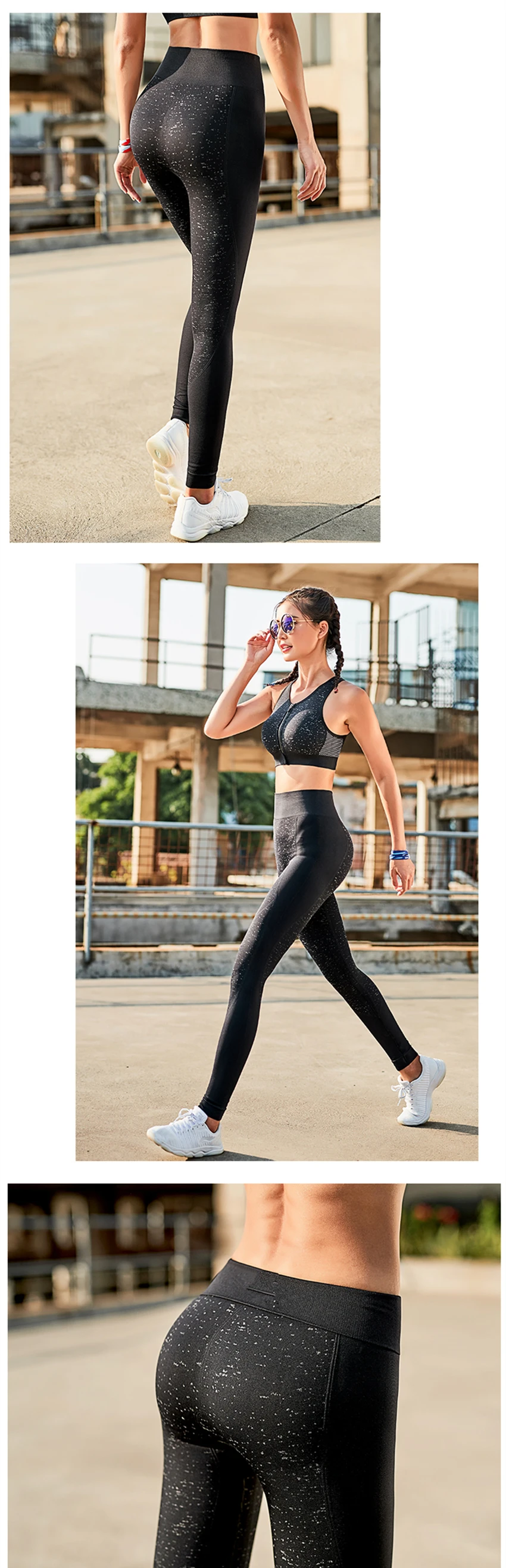 Black compression yoga leggings