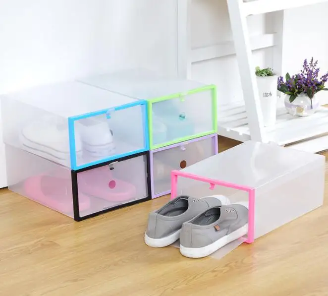 6 шт. складная коробка для хранения обуви|stackable shoe boxes|stackable storage boxesstackable plastic box |