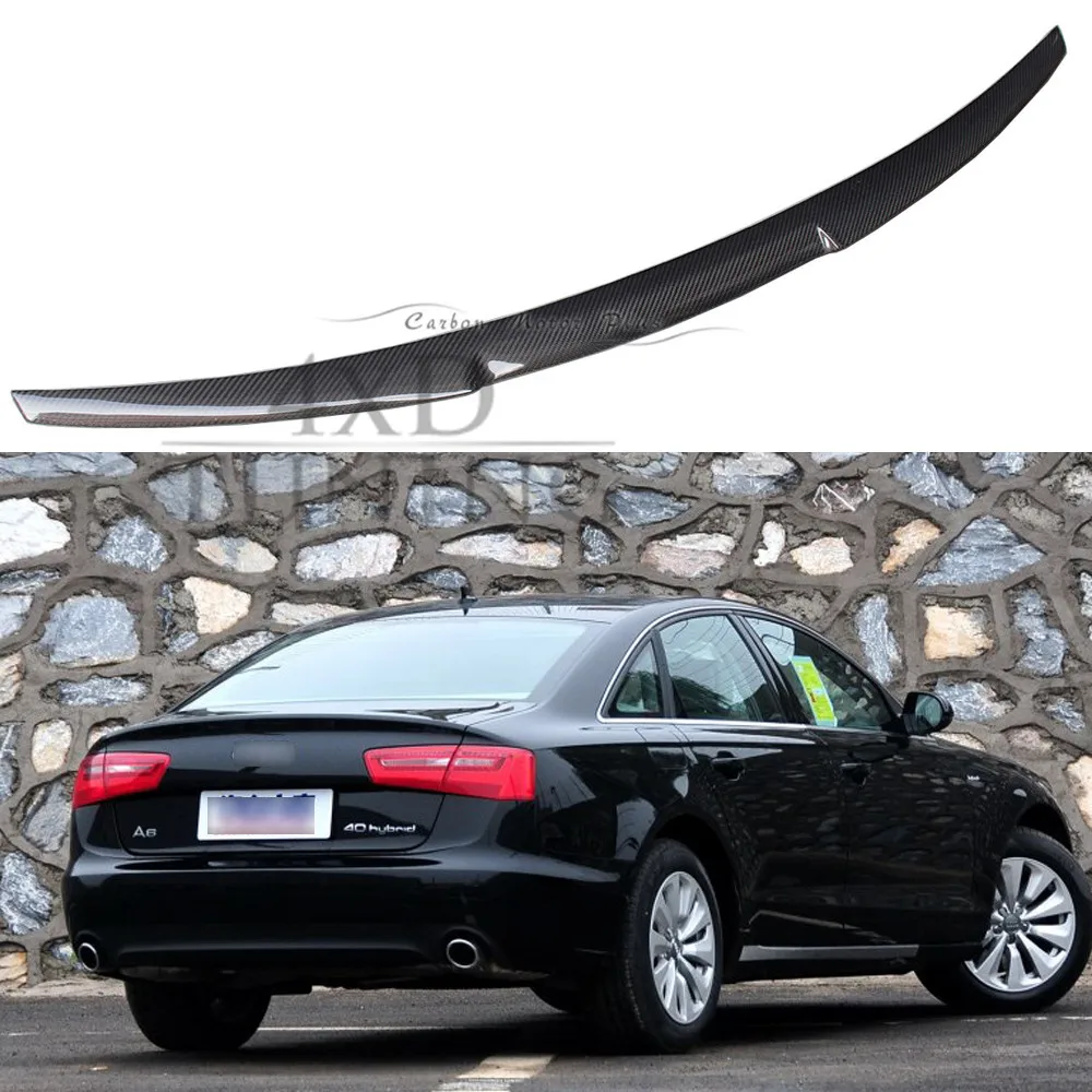 For Audi A6 C7 Spoiler Carbon Fiber Rear Spoiler Trunk Wing M4 2012