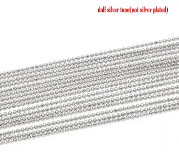 

Free shipping!!!!100M/ Silver Tone Smooth Ball Chains Findings 2.4mm