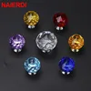 NAIERDI 30mm Round Diamond Crystal Glass Knobs Cupboard Pulls Colorful Drawer Knobs Kitchen Cabinet Handles Furniture Handle ► Photo 3/6