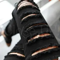 Lguc. H 2018 Рваные Джинсы женские Мода корейские джинсы колготки джинсы с рваной отделкой Для женщин Уникальный подростковой рваные брюки