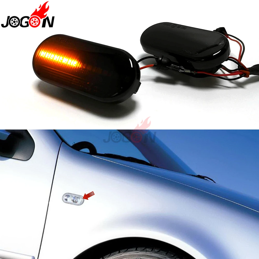 

For VW Golf 3 4 MK3 Jetta MK4 Bora Passat 3B Polo 6N 9N Sharan Vento Side Fender Warning Indicator LED Dynamic Turn Signal Light