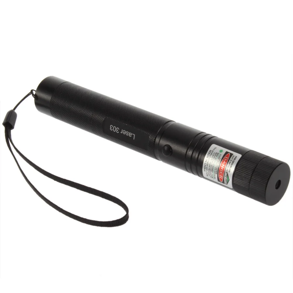 

1 PC Black Powerful SD303 Adjustable Focus 532nm Wave Length Green Laser Pointer Light with Laser Head Aerometal