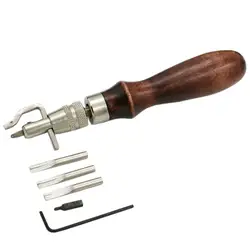 DIY ручные инструменты кожа нож для вырезания тянуть устройство щелевые устройство траншеекопания инструмент с 5 сменных головок