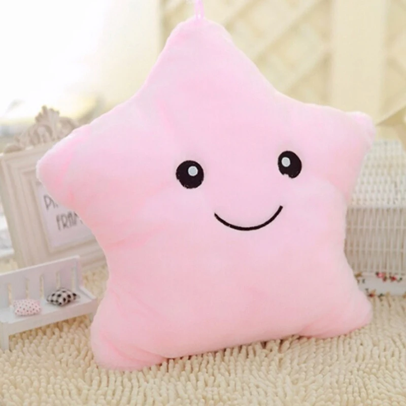Красочные мягкие куклы светодиодный светильник звезды подушки популярный плюшевый игрушки для детей