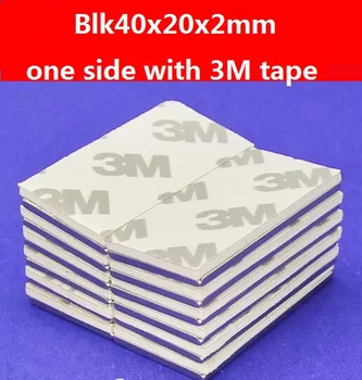 

6pcs/pack, Block Magnet 40x20x2mm(one side with 3M foam tape) Neodymium rare earth Permanent Magnet, Free Shipping