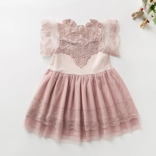 Baby Clothing For Girl 2017 Kids Baby Party Wear Pink White Grey Fairy